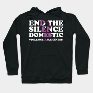 End The Silence Family Domestic Violence Awareness Purple Ribbon Hoodie